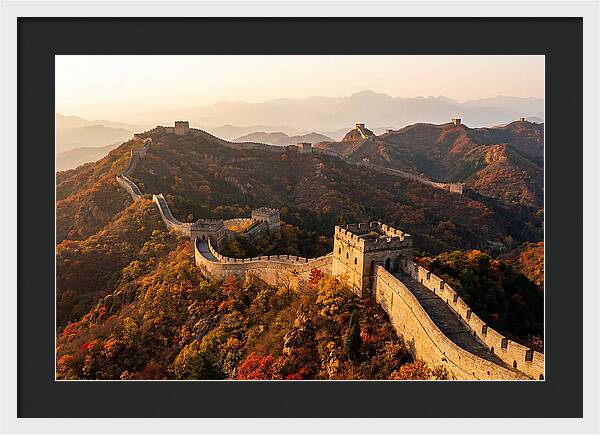 Great Wall At Jinshanling At Golden Hour