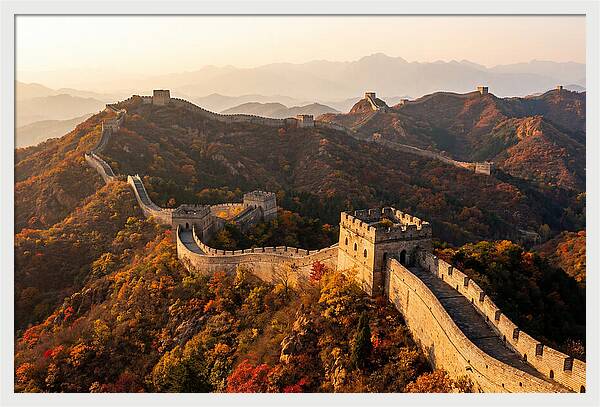 Great Wall At Jinshanling At Golden Hour