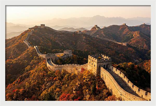 Great Wall At Jinshanling At Golden Hour