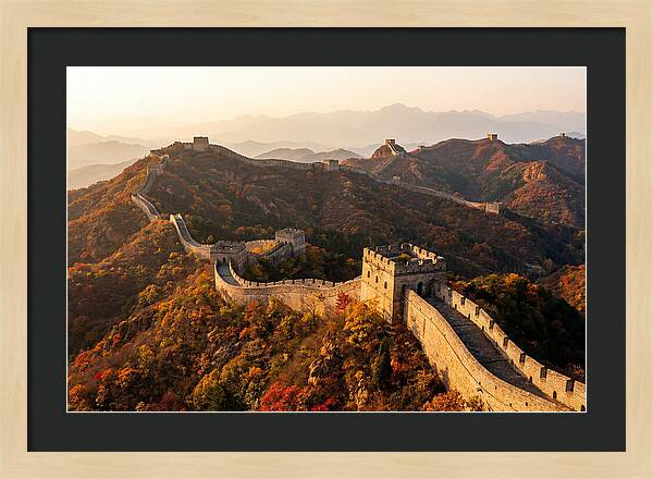 Great Wall At Jinshanling At Golden Hour
