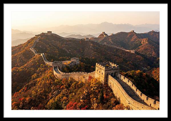 Great Wall At Jinshanling At Golden Hour