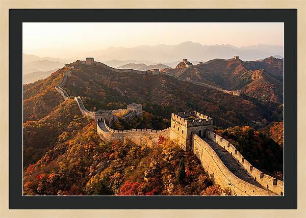 Great Wall At Jinshanling At Golden Hour