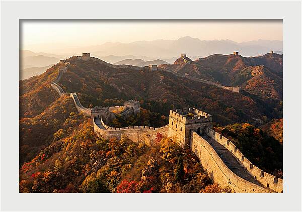 Great Wall At Jinshanling At Golden Hour