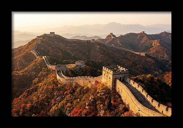 Great Wall At Jinshanling At Golden Hour