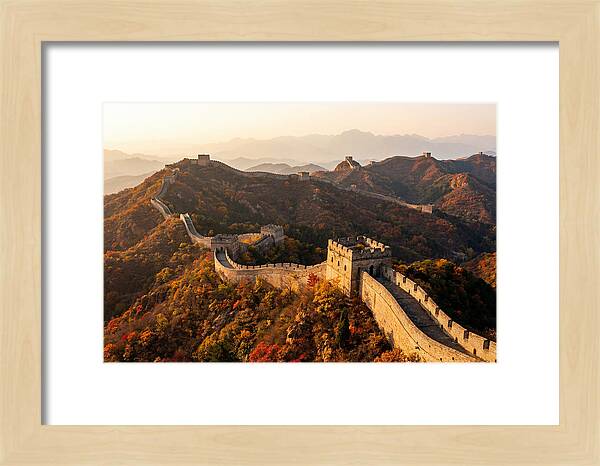 Great Wall At Jinshanling At Golden Hour