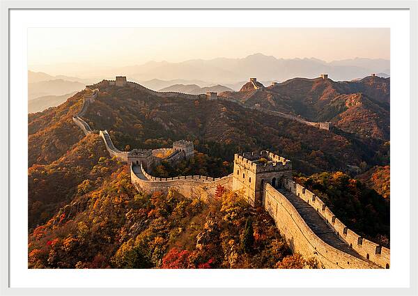 Great Wall At Jinshanling At Golden Hour