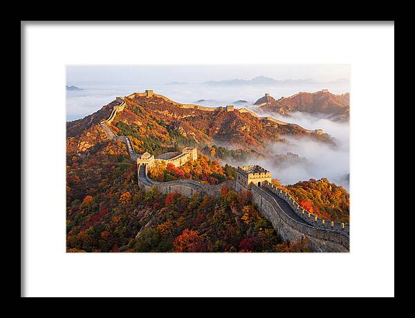 Great Wall In Autumn Glow