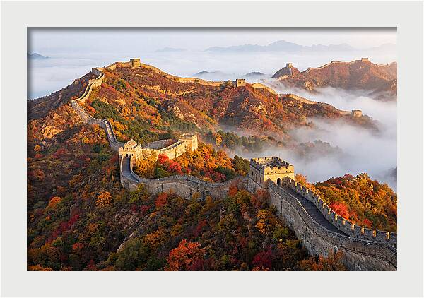 Great Wall In Autumn Glow