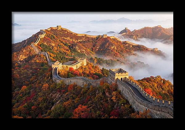 Great Wall In Autumn Glow