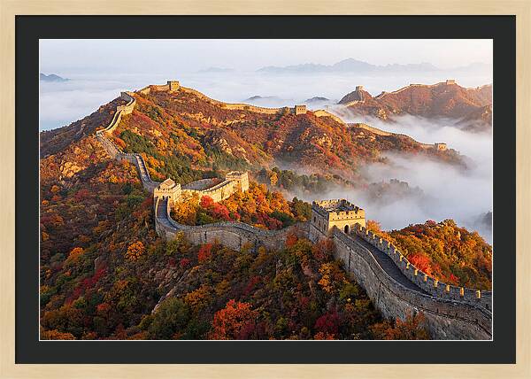 Great Wall In Autumn Glow