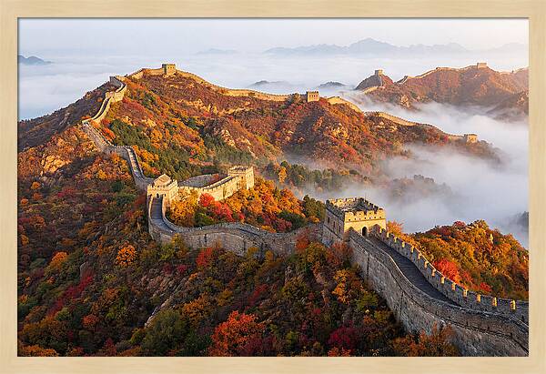 Great Wall In Autumn Glow