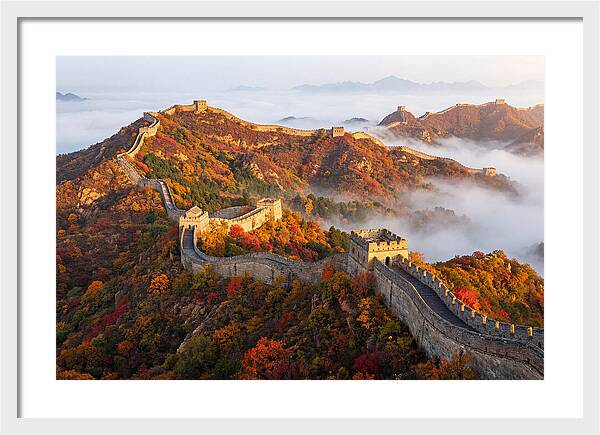 Great Wall In Autumn Glow