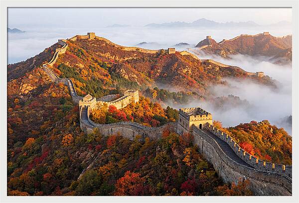 Great Wall In Autumn Glow