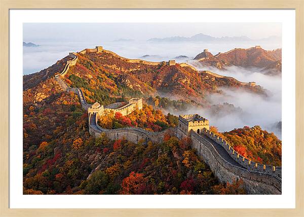 Great Wall In Autumn Glow