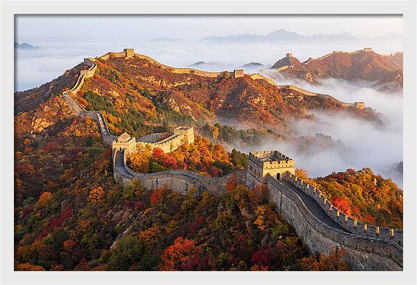 Great Wall In Autumn Glow