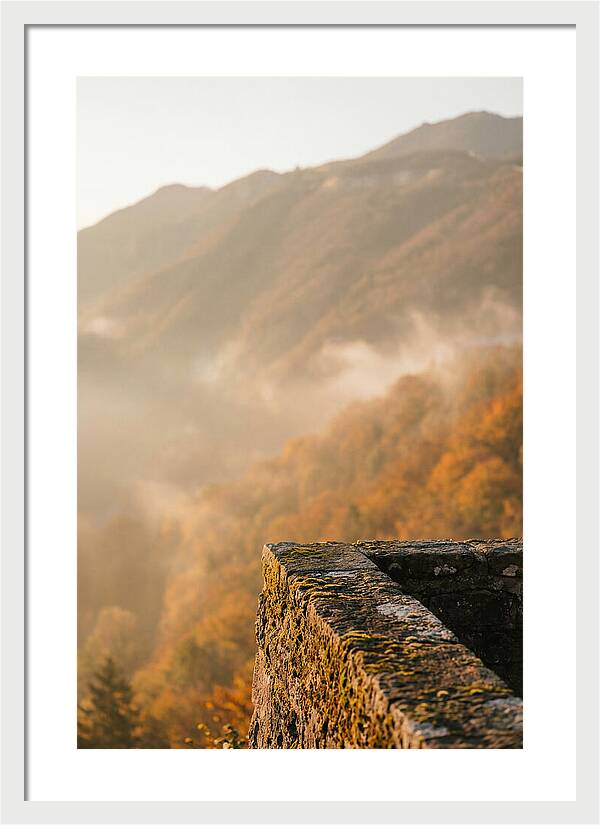 Great Wall In Autumn Mist