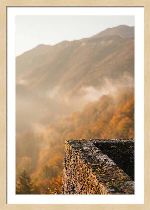 Great Wall In Autumn Mist
