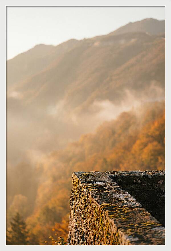 Great Wall In Autumn Mist