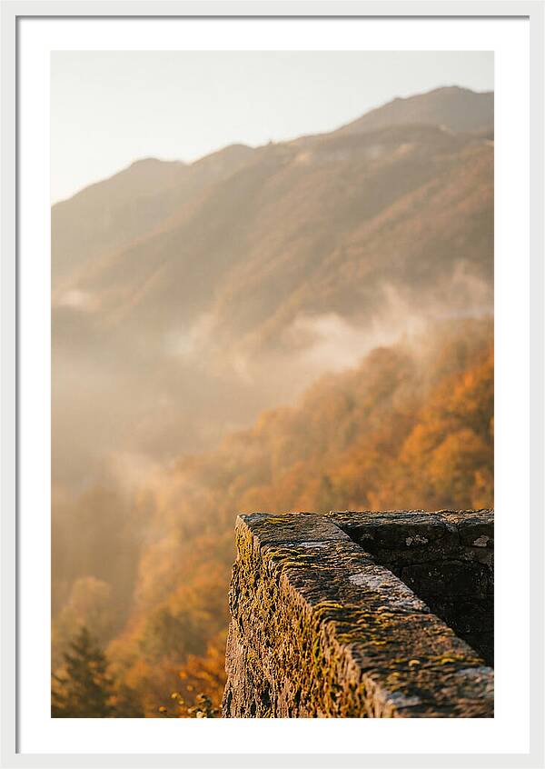 Great Wall In Autumn Mist