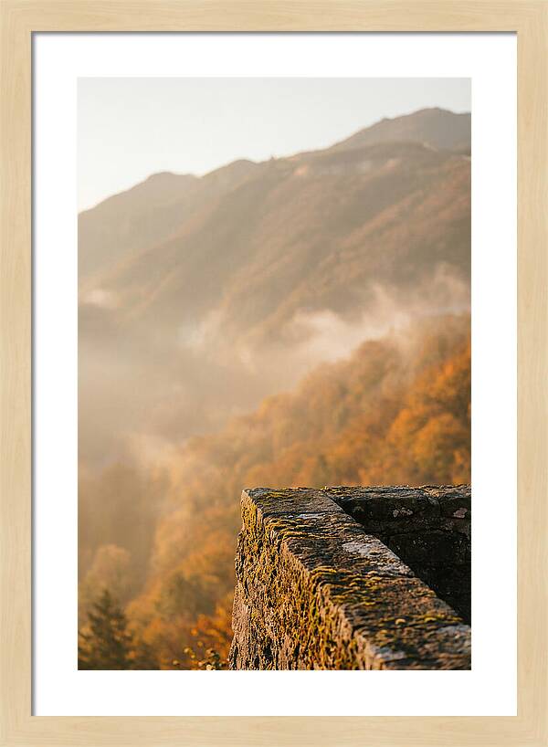 Great Wall In Autumn Mist