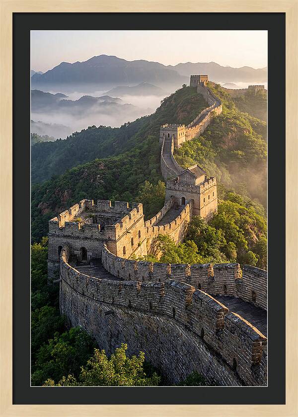 Great Wall Of China At Sunrise