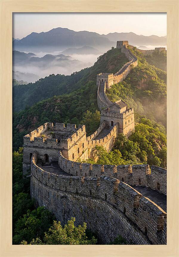 Great Wall Of China At Sunrise