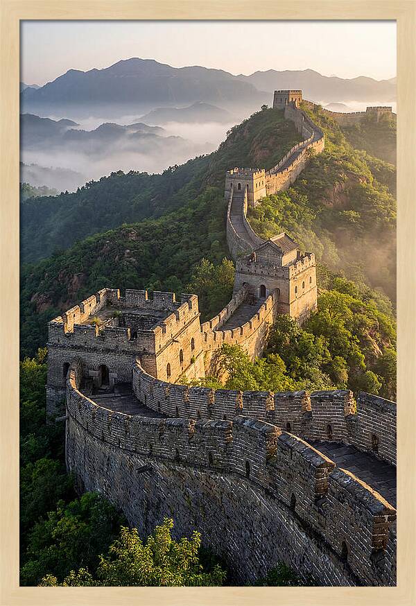 Great Wall Of China At Sunrise