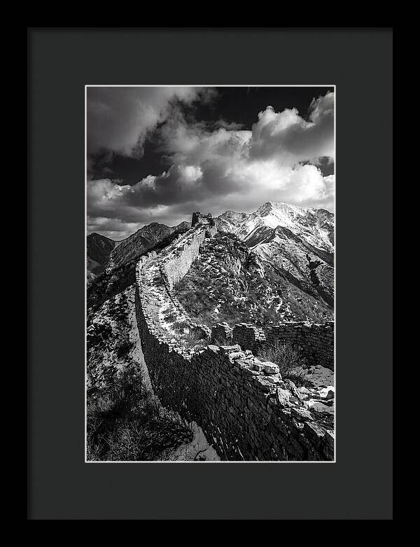 Great Wall Of Jiankou In Black And White