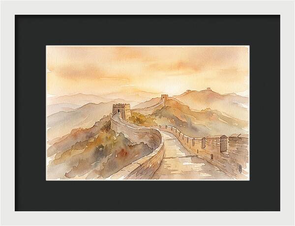 Great Wall Winding Along Mountain Ridges