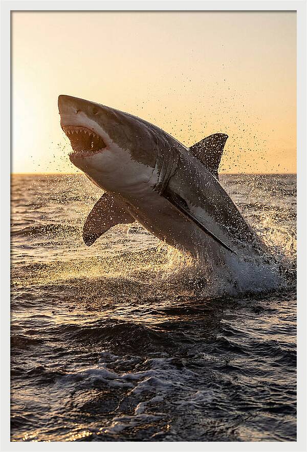Great White Shark Breaching