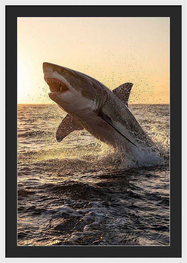 Great White Shark Breaching