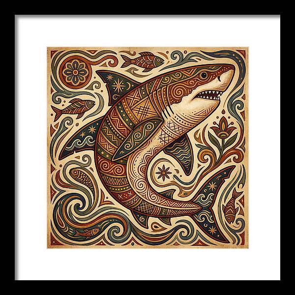 Great White Shark Folk Art