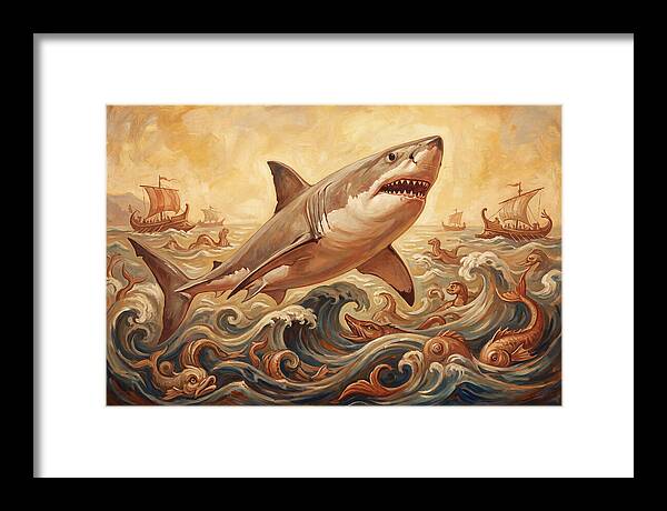 Great White Shark In Action