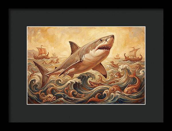 Great White Shark In Action