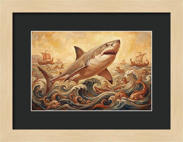 Great White Shark In Action