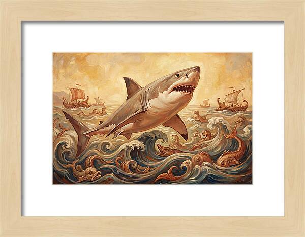 Great White Shark In Action