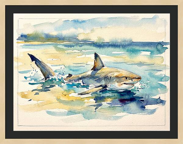 Great White Shark In Motion
