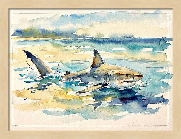 Great White Shark In Motion