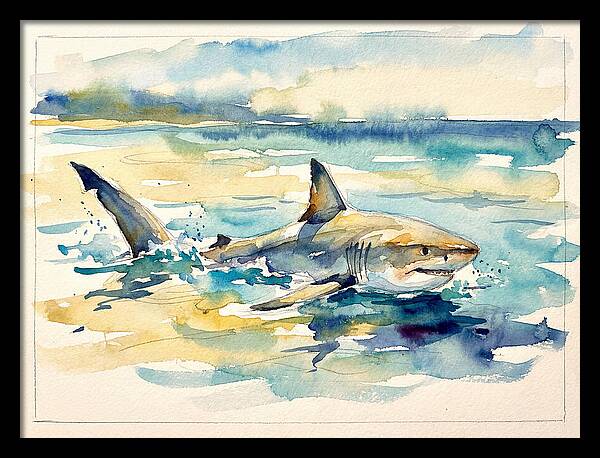 Great White Shark In Motion
