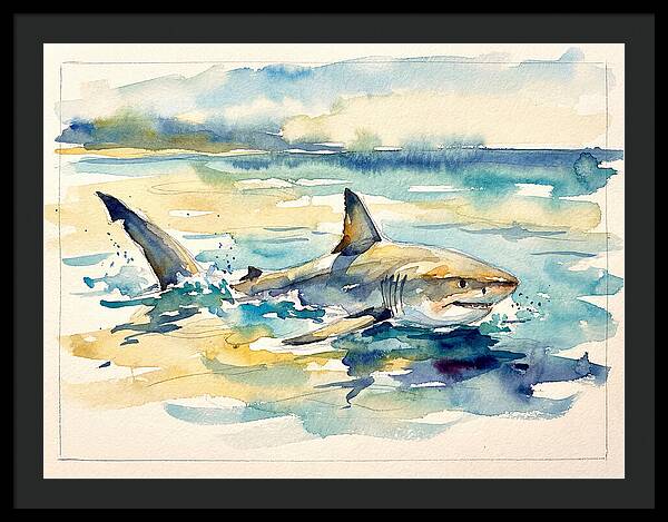 Great White Shark In Motion