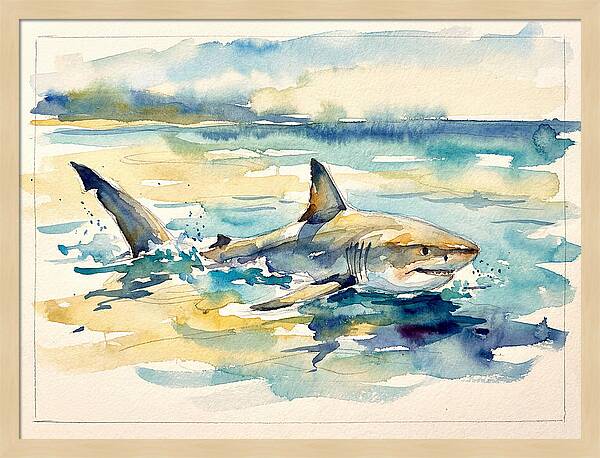 Great White Shark In Motion