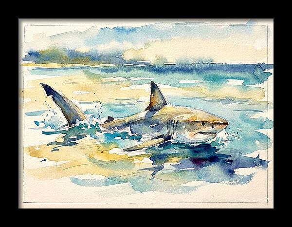 Great White Shark In Motion