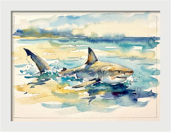 Great White Shark In Motion