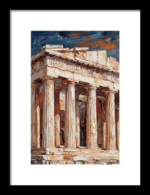 Greek Architecture In Palette Knife