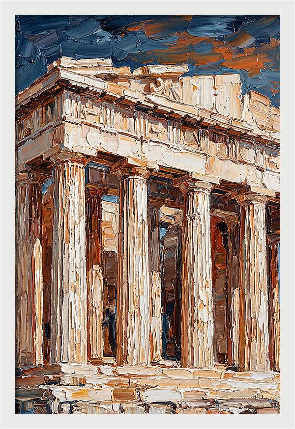 Greek Architecture In Palette Knife