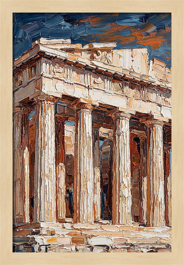 Greek Architecture In Palette Knife