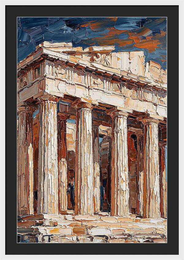 Greek Architecture In Palette Knife