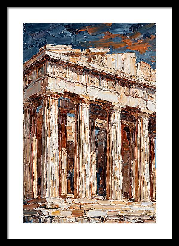 Greek Architecture In Palette Knife