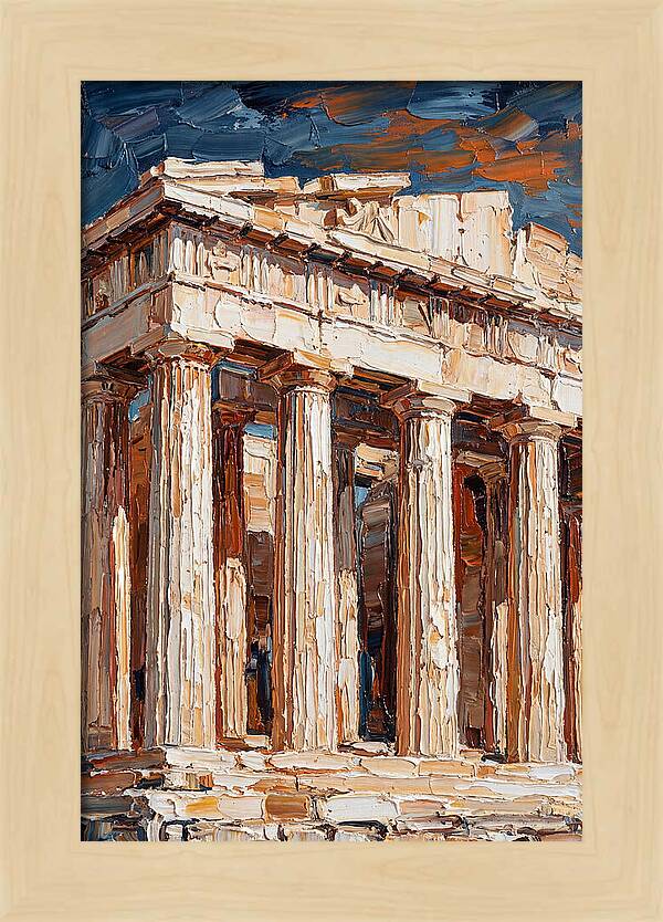 Greek Architecture In Palette Knife
