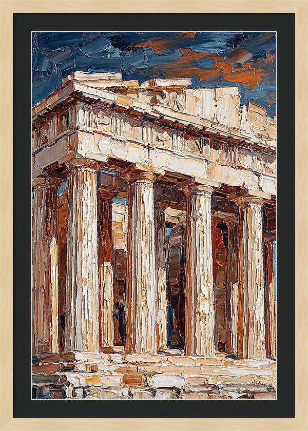 Greek Architecture In Palette Knife